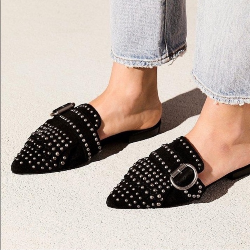Jeffrey Campbell x Free People Wanderer Stud Mules Size 6.5